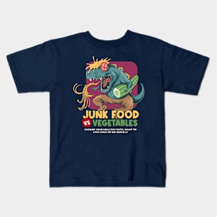 junkfood vs vegetables Kids T-Shirt